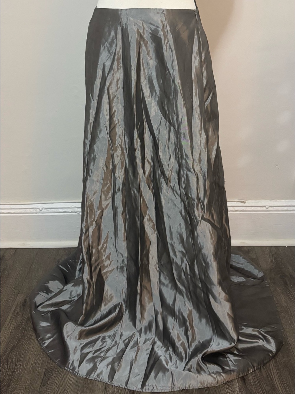 vintage silver maxi skirt